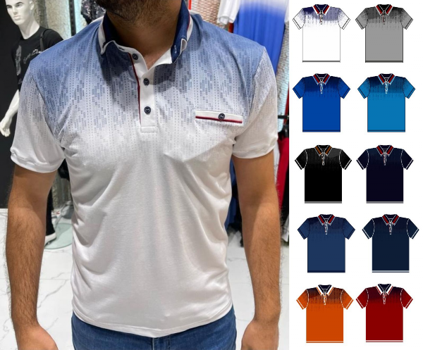 Koszulka męska Roz L-3XL, Paczka 12 szt Mix kolor